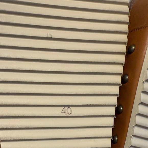 INTENTIONALLY BLANK Tan Leather Mules Platform - Picture 4 of 5